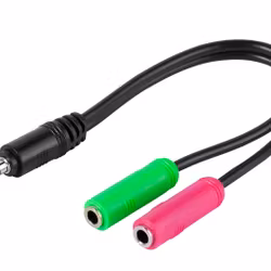 Vivanco Dataadapter 4-pin 3.5mm hane <-> 2x3.5mm hona 0.1m