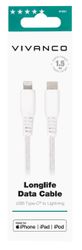 Vivanco Longlife USB-C/Lightning kabel MFI 1.5m Vit