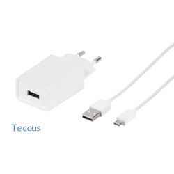 Vivanco Laddare 2.1A + Micro-USB kabel 2.1A Vit