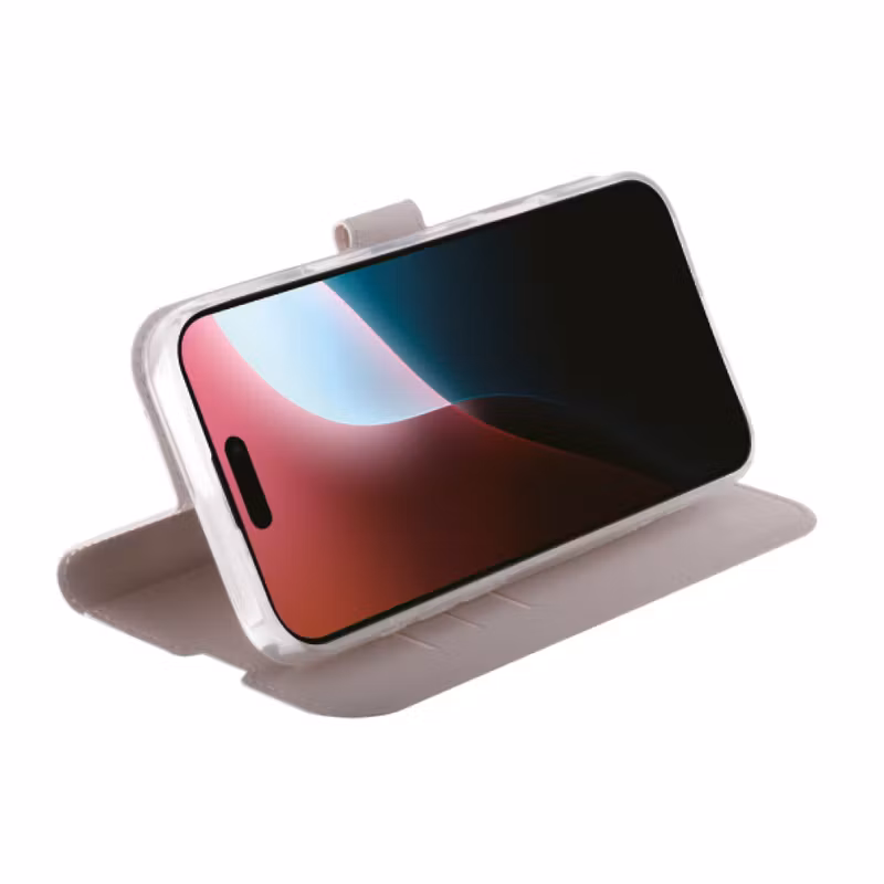 Vivanco Classic Plånboksfodral iPhone 16 Pro Greige