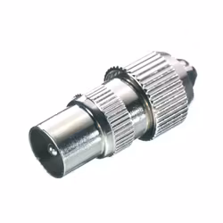 Vivanco Antennkontakt, hane, rak Metall