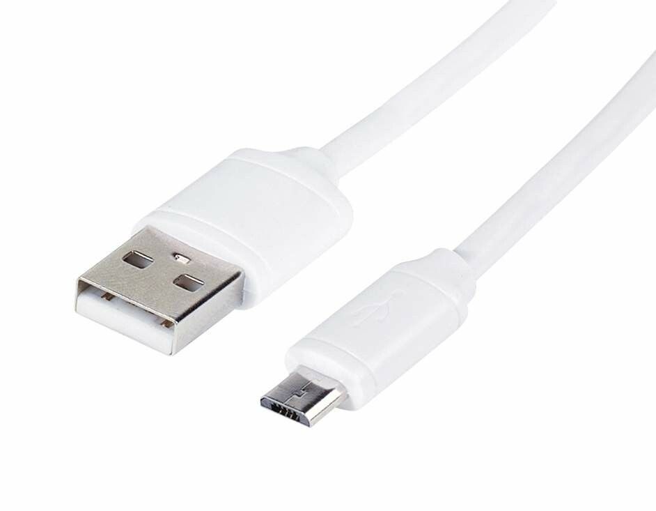 Vivanco Micro-USB Ladd-/Synk. kabel 0.5m Vit