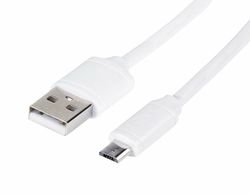 Vivanco Micro-USB Ladd-/Synk. kabel 0.5m Vit