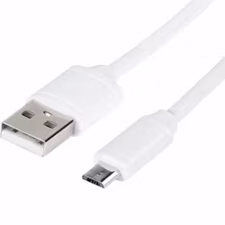 Vivanco Micro-USB Ladd-/Synk. kabel 0.5m Vit
