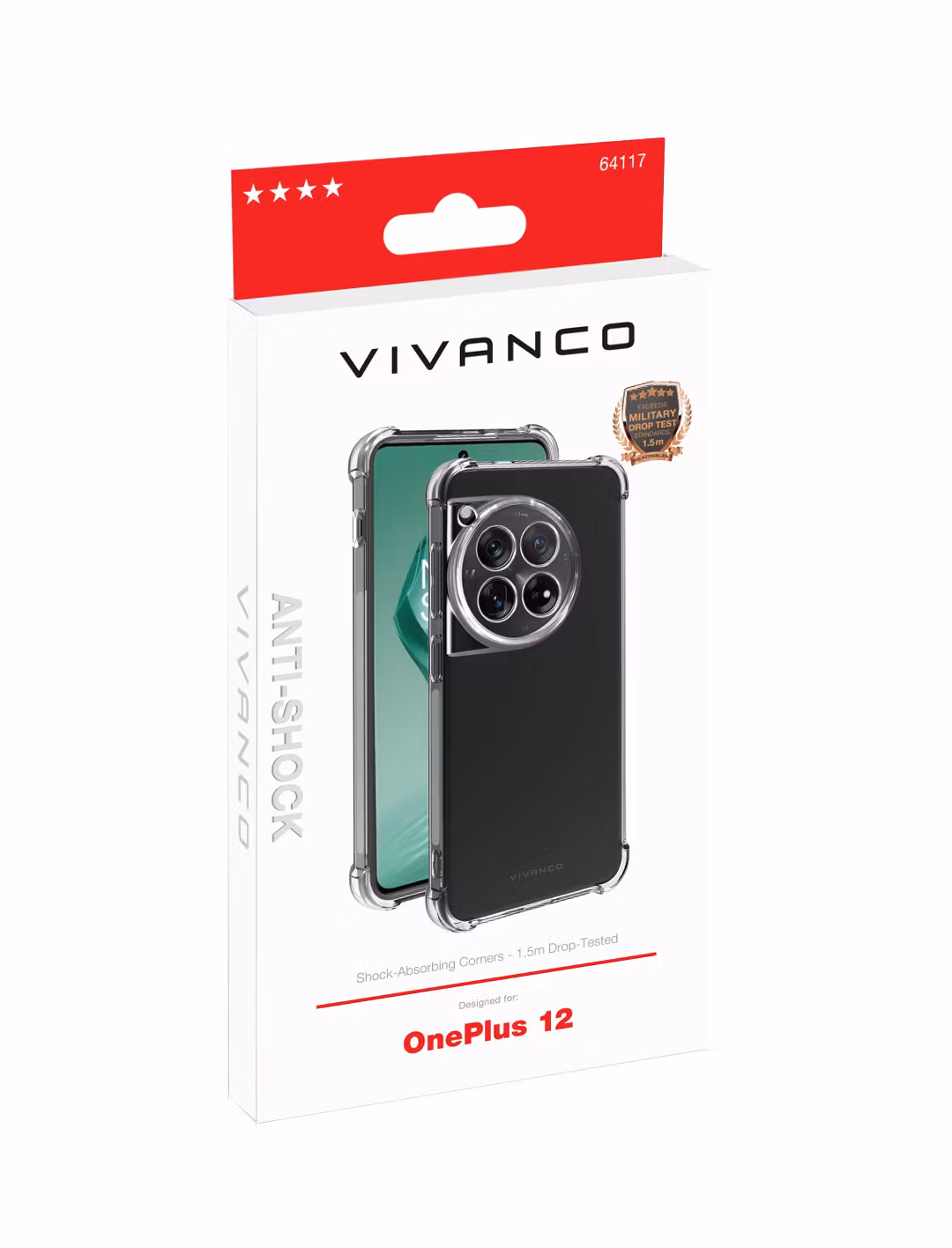 Vivanco Anti-Shock skal OnePlus 12 5G Transparent