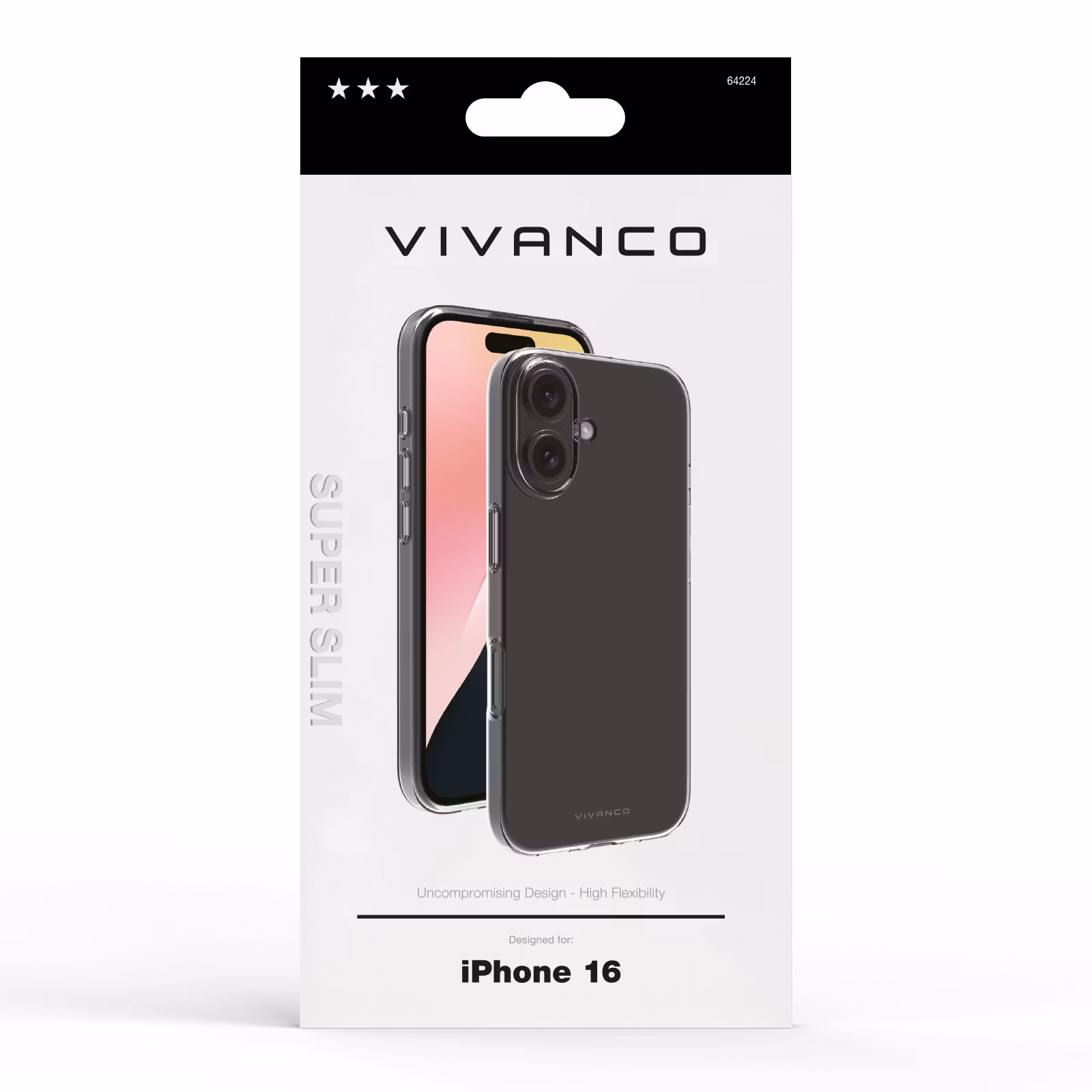 Vivanco Slim TPU skal iPhone 16 Transparent