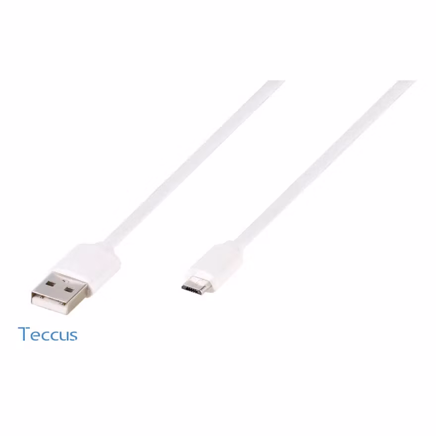 Vivanco Micro-USB Ladd-/Synk. kabel 1.2m Vit