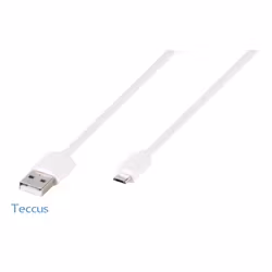 Vivanco Micro-USB Ladd-/Synk. kabel 1.2m Vit