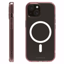 Vivanco Mag Shade skal iPhone 15/14/13 Transparent/Lila
