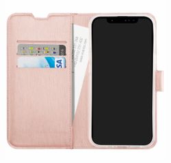 Vivanco Classic Plånboksfodral iPhone 15 Plus Rosa Guld