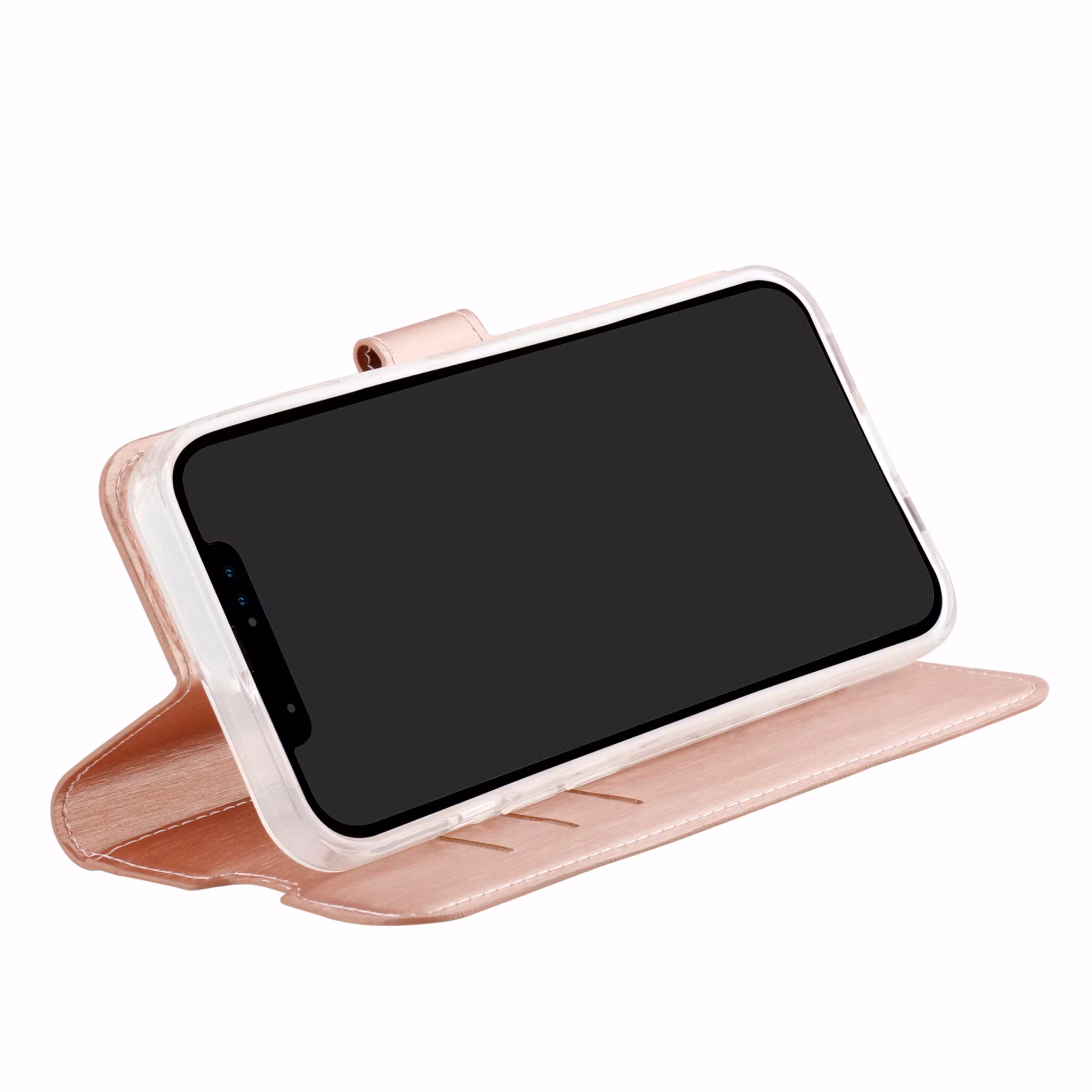 Vivanco Classic Plånboksfodral iPhone 15 Plus Rosa Guld