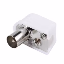 Vivanco Antennkontakt hane 90° vit