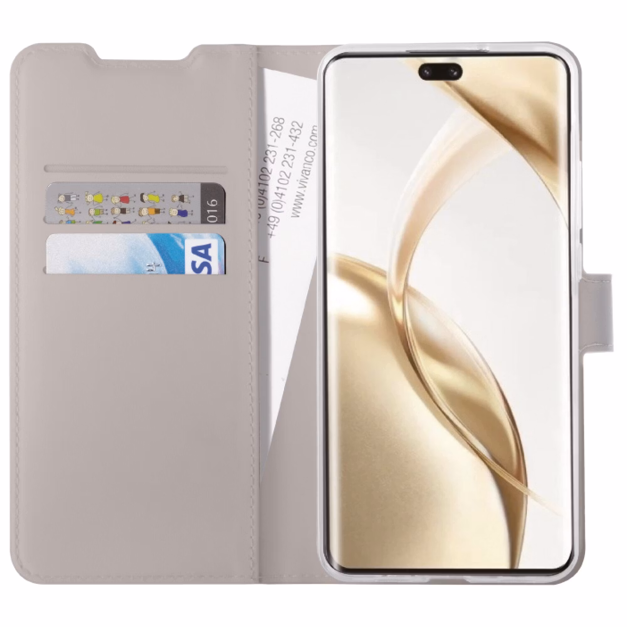 Vivanco Classic Plånboksfodral Honor 200 Pro Greige