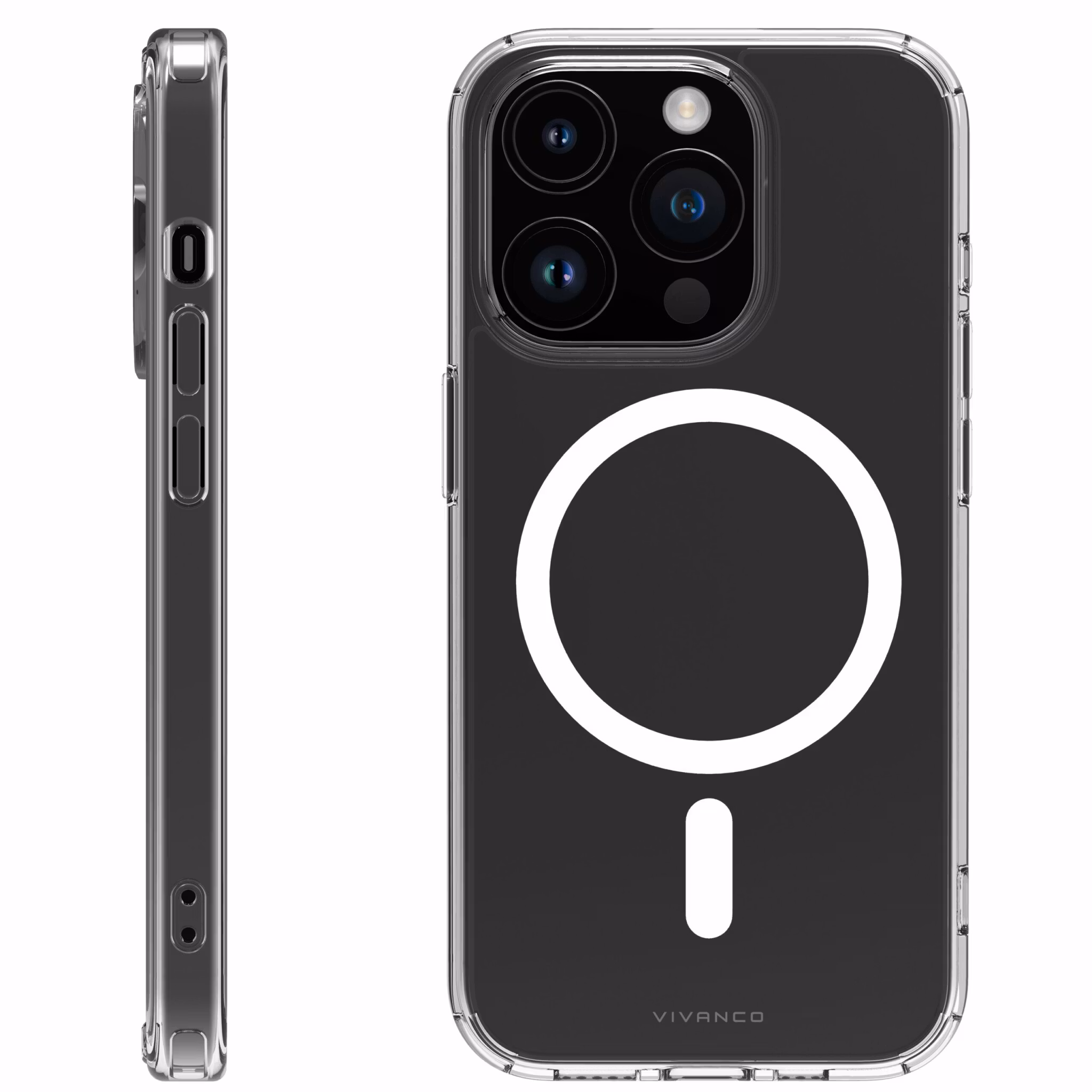 Vivanco Mag Steady skal iPhone 15 Pro Transparent