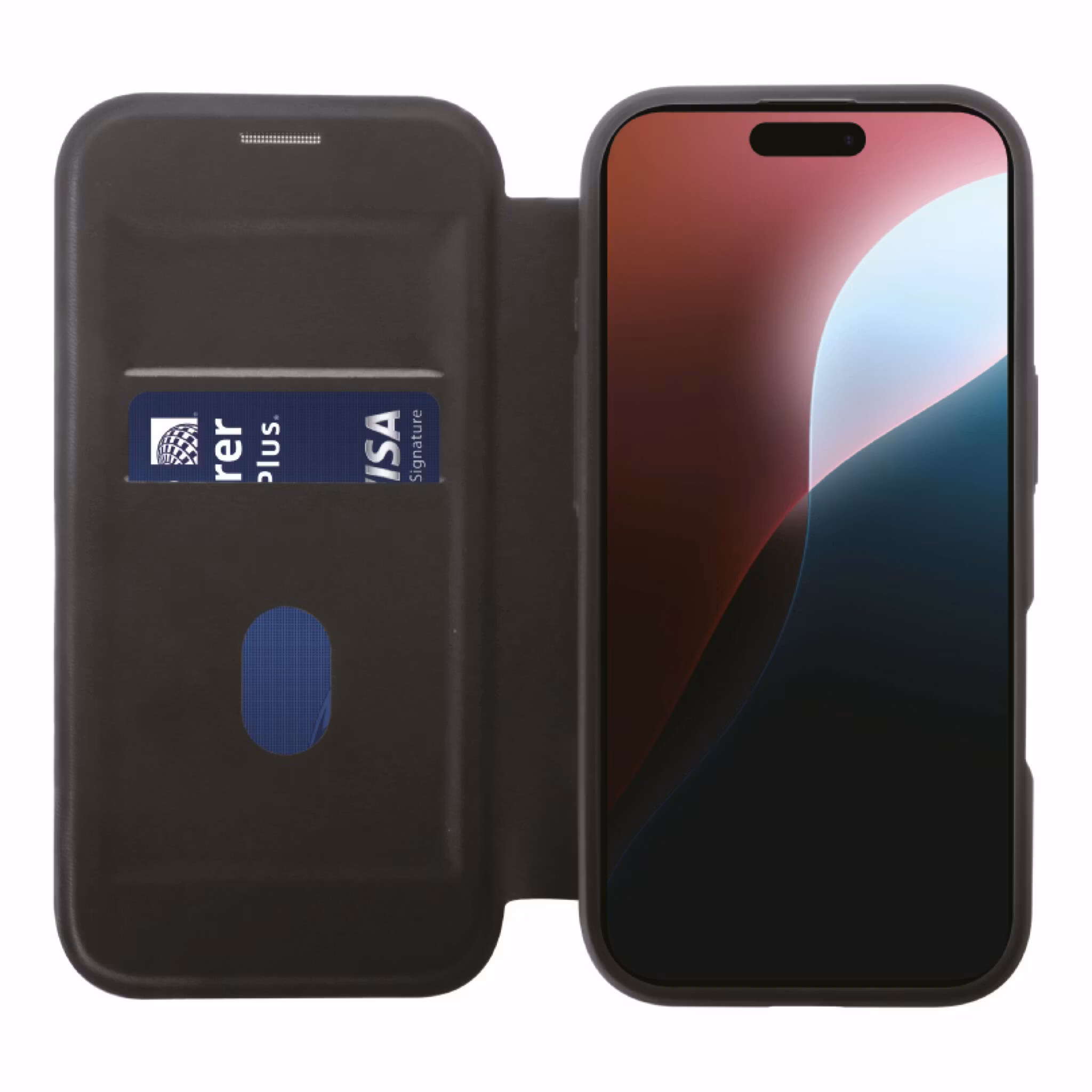 Vivanco Mag Wallet Plånboksfodral iPhone 16 Pro Svart