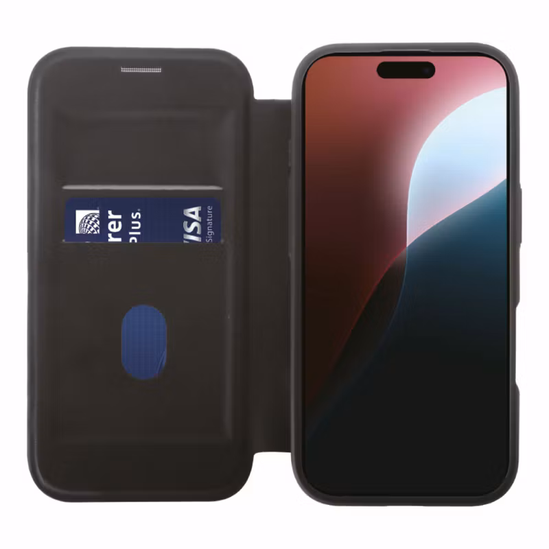 Vivanco Mag Wallet Plånboksfodral iPhone 16 Pro Svart