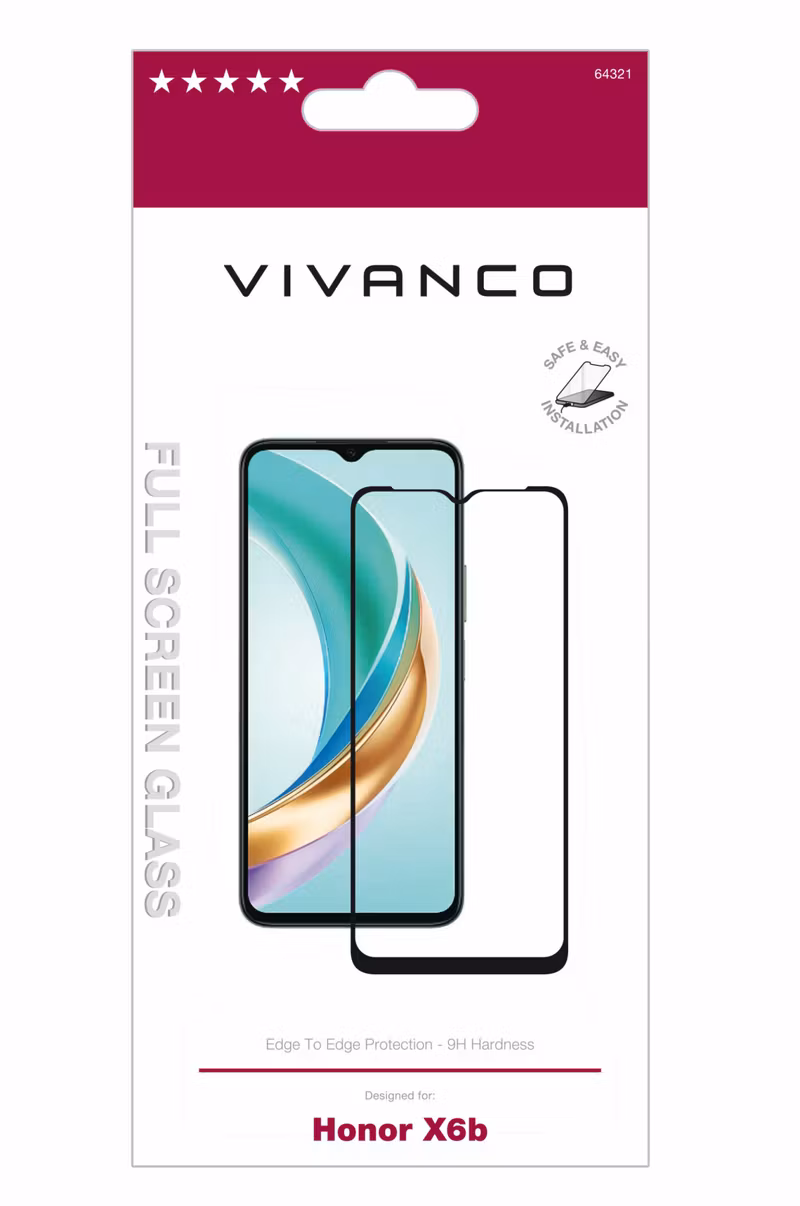 Vivanco Full Screen glas 9H Honor X6b 5G