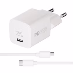 Vivanco Super Snabb Samsung 25W USB-C laddare + kabel 1.2m
