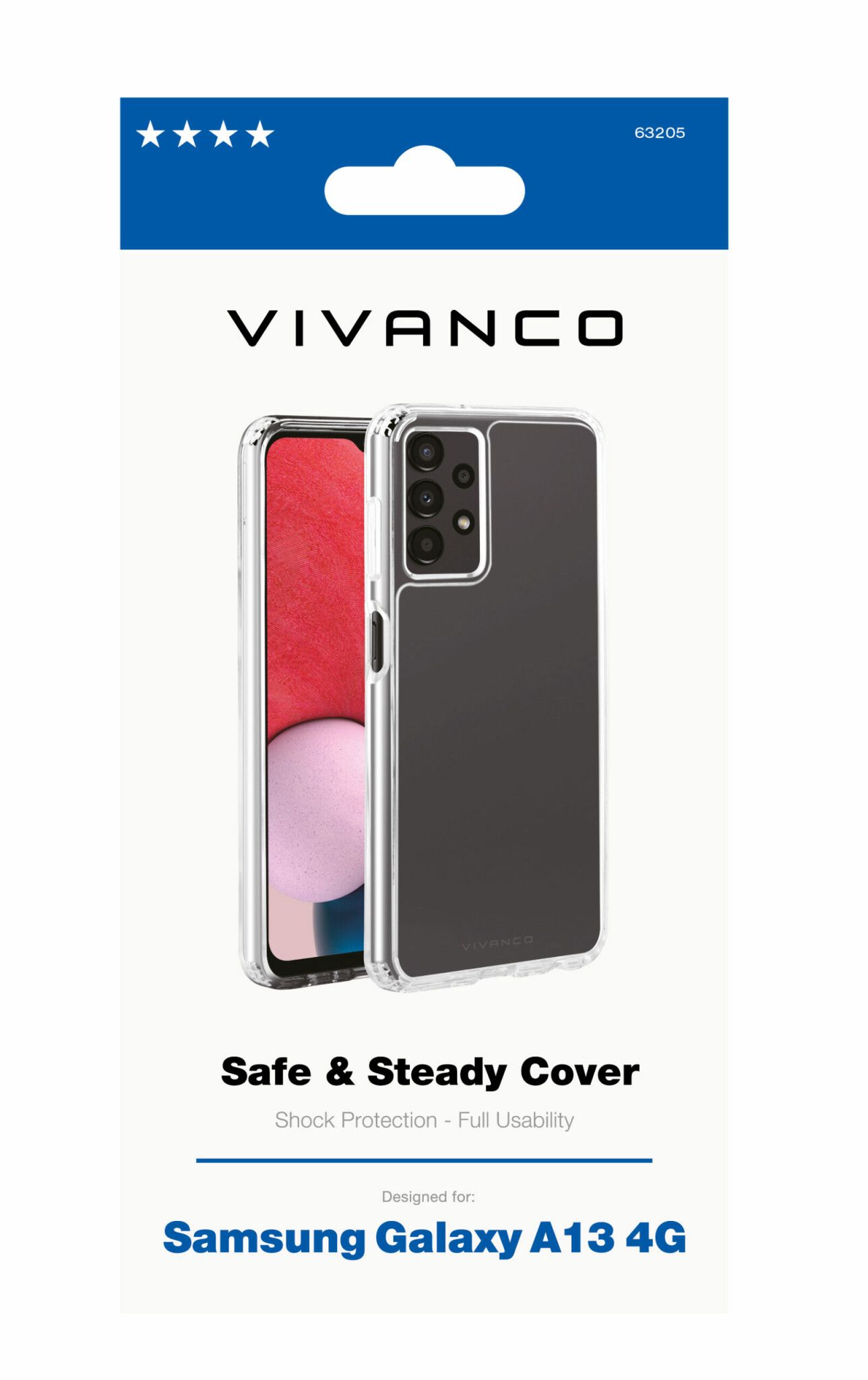 Vivanco Safe & Steady skal Galaxy A13 4G Transparent