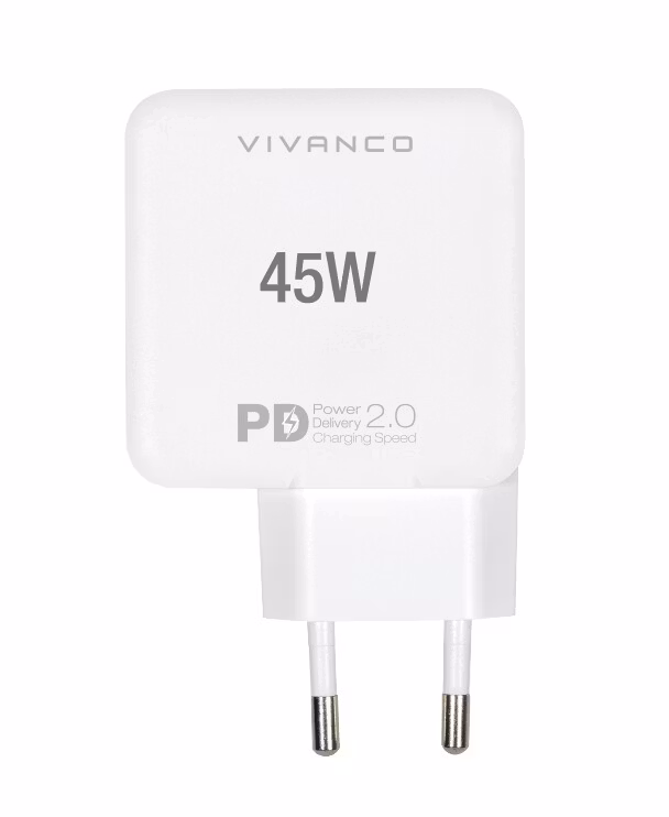 Vivanco Supersnabb 45W Dubbel Hemladdare Vit