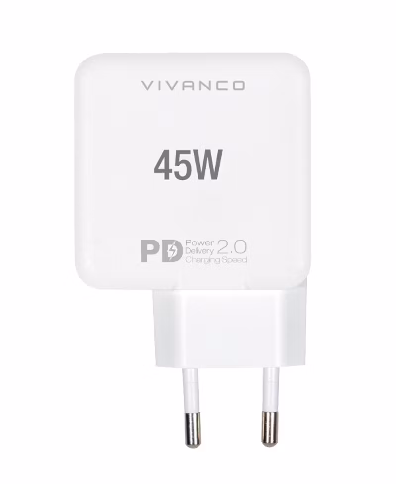 Vivanco Supersnabb 45W Dubbel Hemladdare Vit