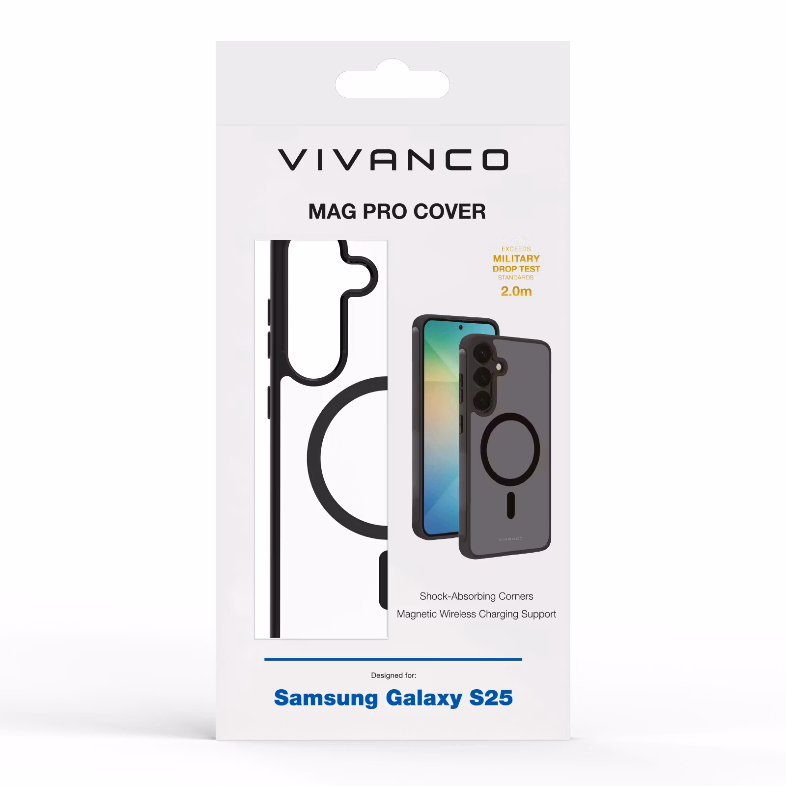 Vivanco Mag Pro Cover Samsung Galaxy S25 Transparent/Svart