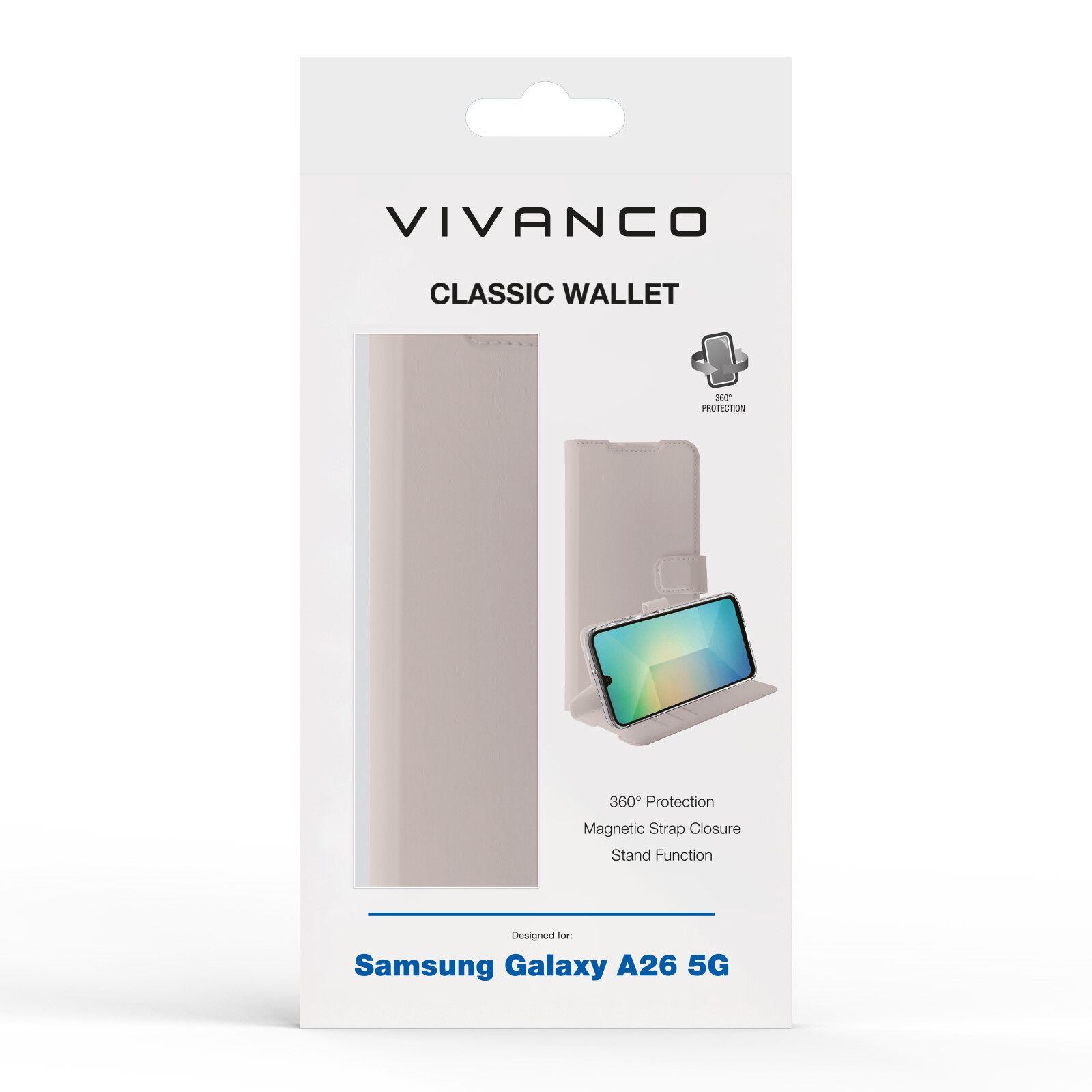 Vivanco Classic Plånboksfodral Samsung Galaxy A26 Greige