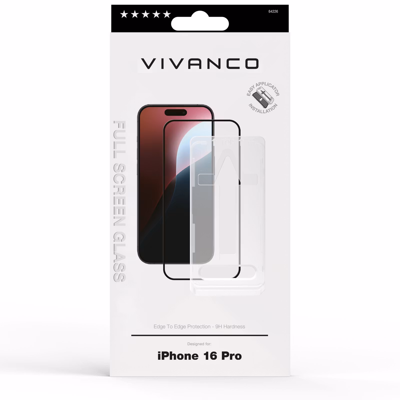 Vivanco Full Screen Skyddsglas 9H iPhone 16 Pro