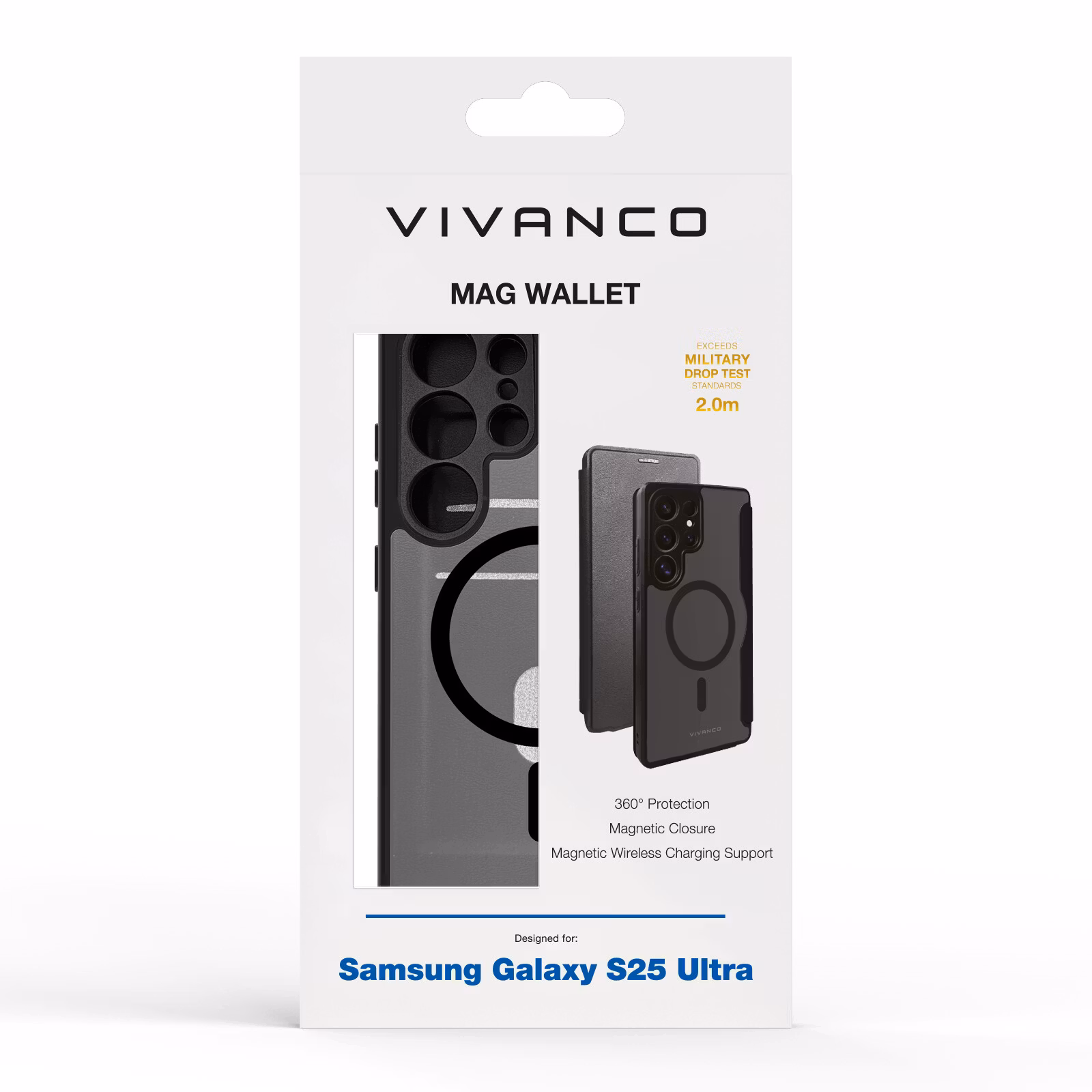 Vivanco Mag Wallet Plånboksfodral Samsung Galaxy S25 Ultra Svart
