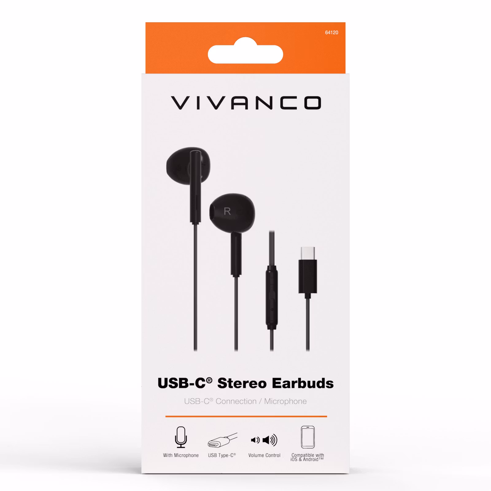 Vivanco Smart Pro USB-C In-Ear Headset Svart