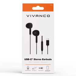 Vivanco Smart Pro USB-C In-Ear Headset Svart