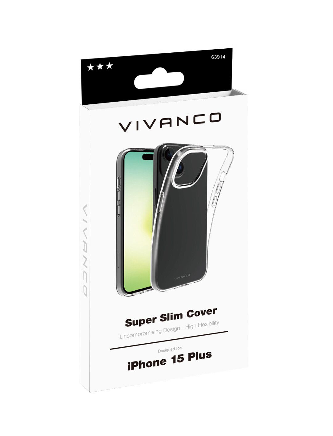 Vivanco Slim TPU skal iPhone 15/14 Plus Transparent