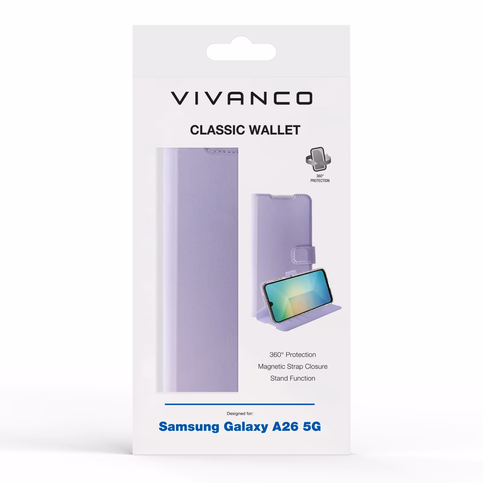 Vivanco Classic Plånboksfodral Samsung Galaxy A26 Lavendel
