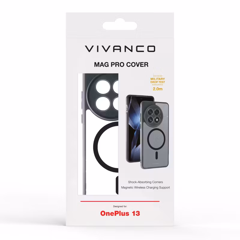 Vivanco Mag Pro Cover OnePlus 13 Transparent/Svart