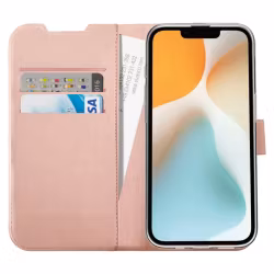 Vivanco Classic Plånboksfodral Apple iPhone 16e Rosa Guld