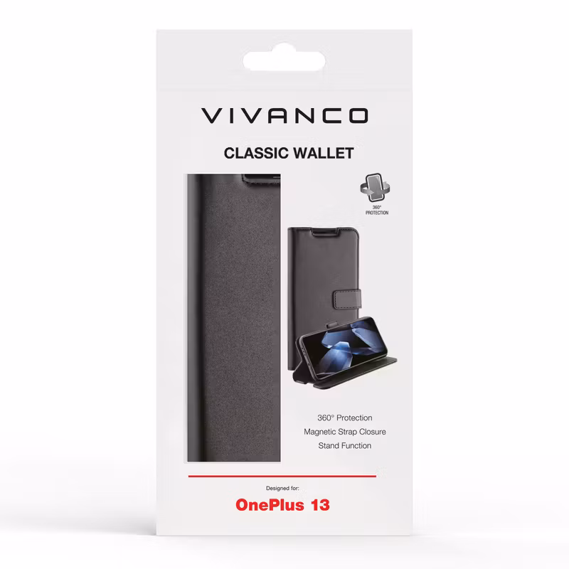 Vivanco Classic Plånboksfodral OnePlus 13 Svart