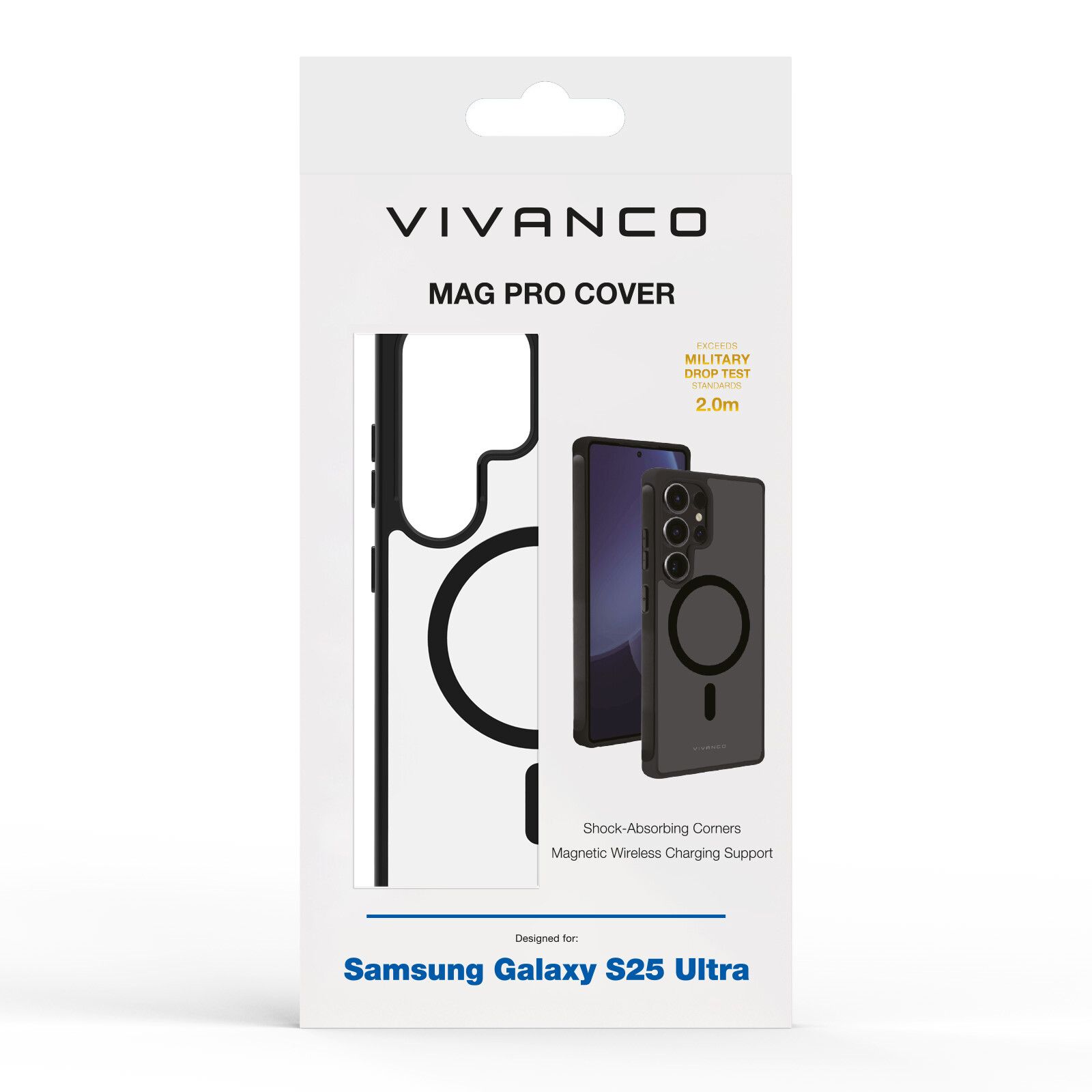 Vivanco Mag Pro Cover Samsung Galaxy S25 Ultra Transparent/Svart