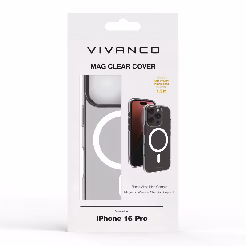 Vivanco Mag Clear skal iPhone 16 Pro Transparent