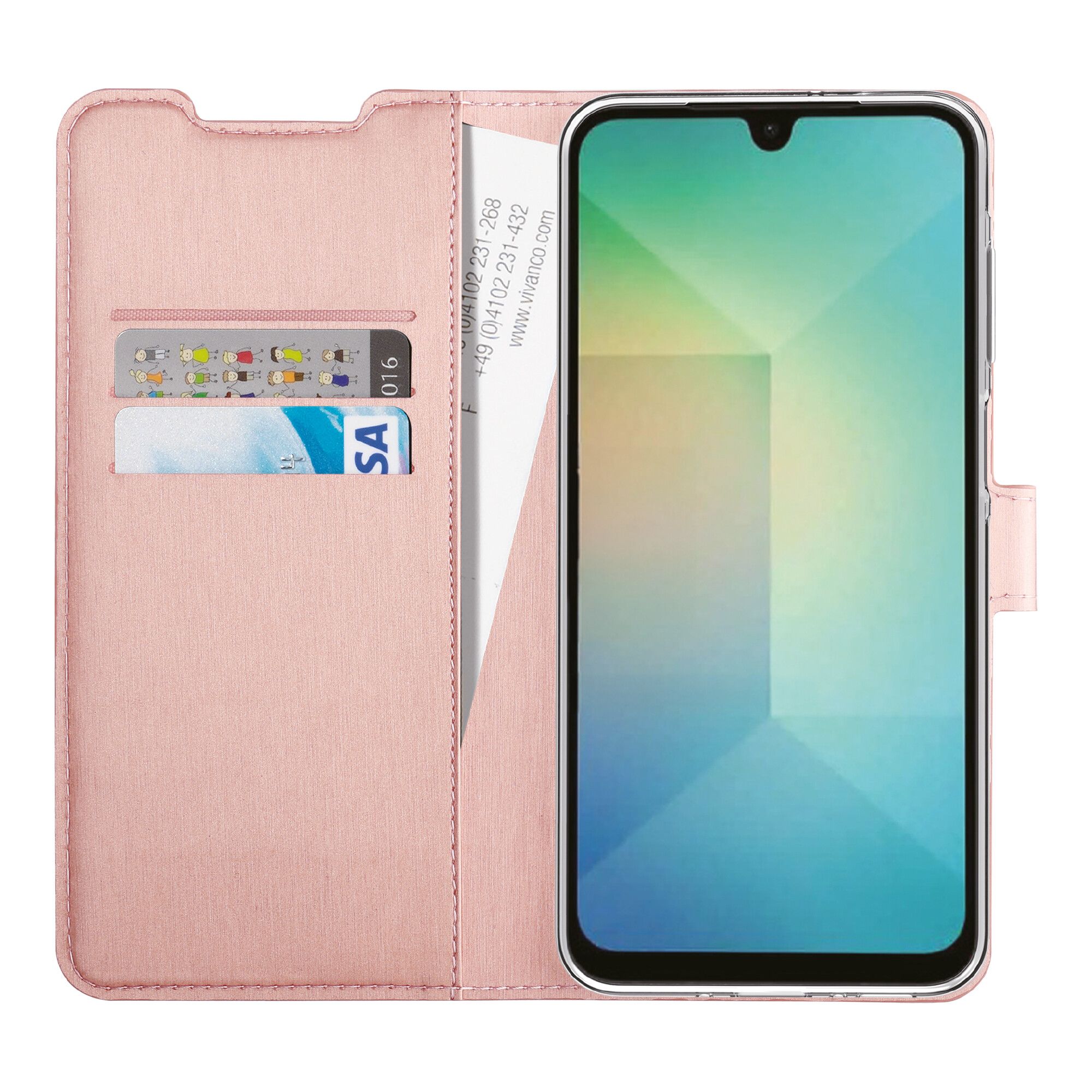 Vivanco Classic Plånboksfodral Samsung Galaxy A26 Rosa Guld