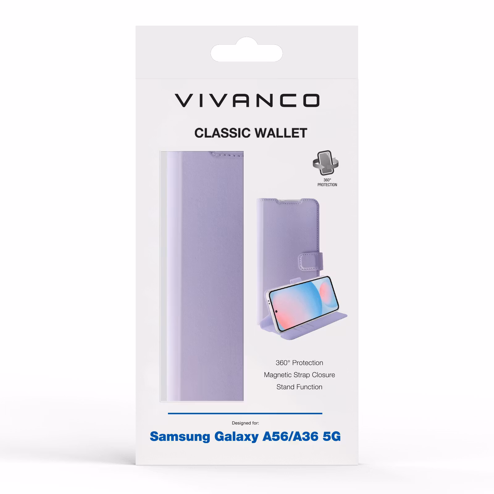 Vivanco Classic Plånboksfodral Samsung Galaxy A56/A36 Lavendel