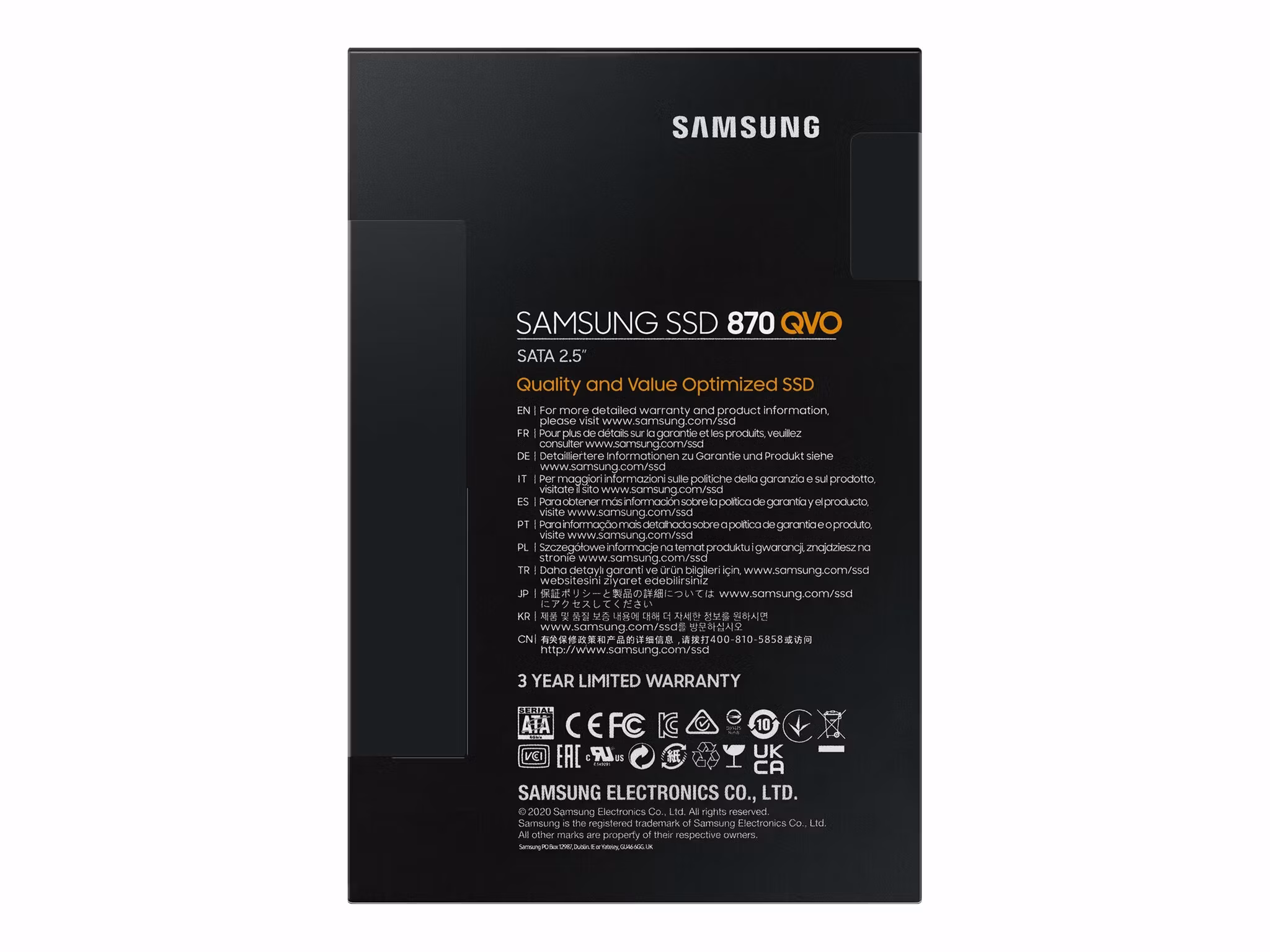 Samsung 870 QVO SSD MZ-77Q8T0BW 8TB 2.5" SATA-600