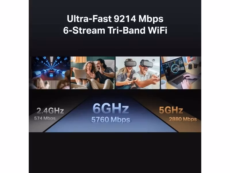 TP-Link Archer BE550 BE9300 Tri-Band Wi-Fi 7 Router