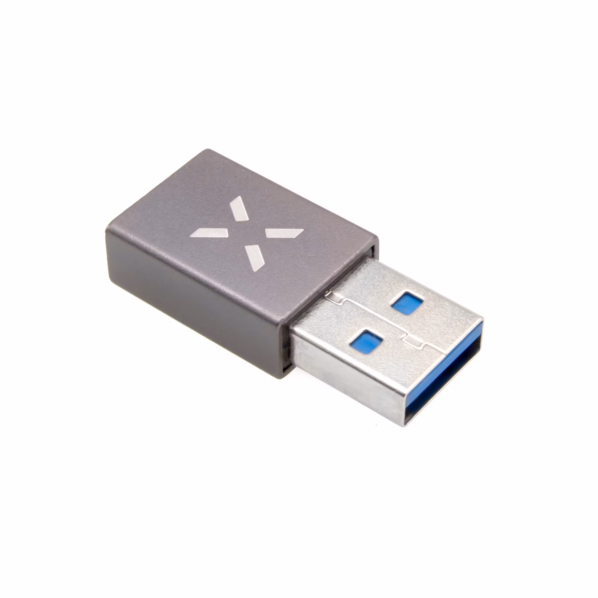 FIXED LINK USB-A Hane till USB-C Hona adapter Grå