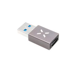 FIXED LINK USB-A Hane till USB-C Hona adapter Grå
