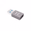 FIXED LINK USB-A Hane till USB-C Hona adapter Grå