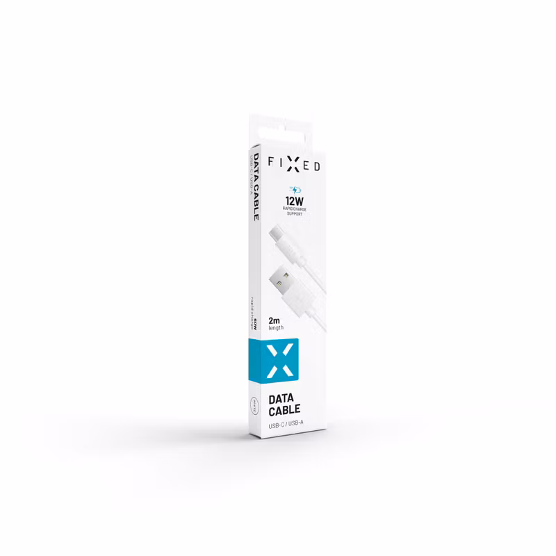 FIXED FIXED USB-A till USB-C kabel 2m Vit
