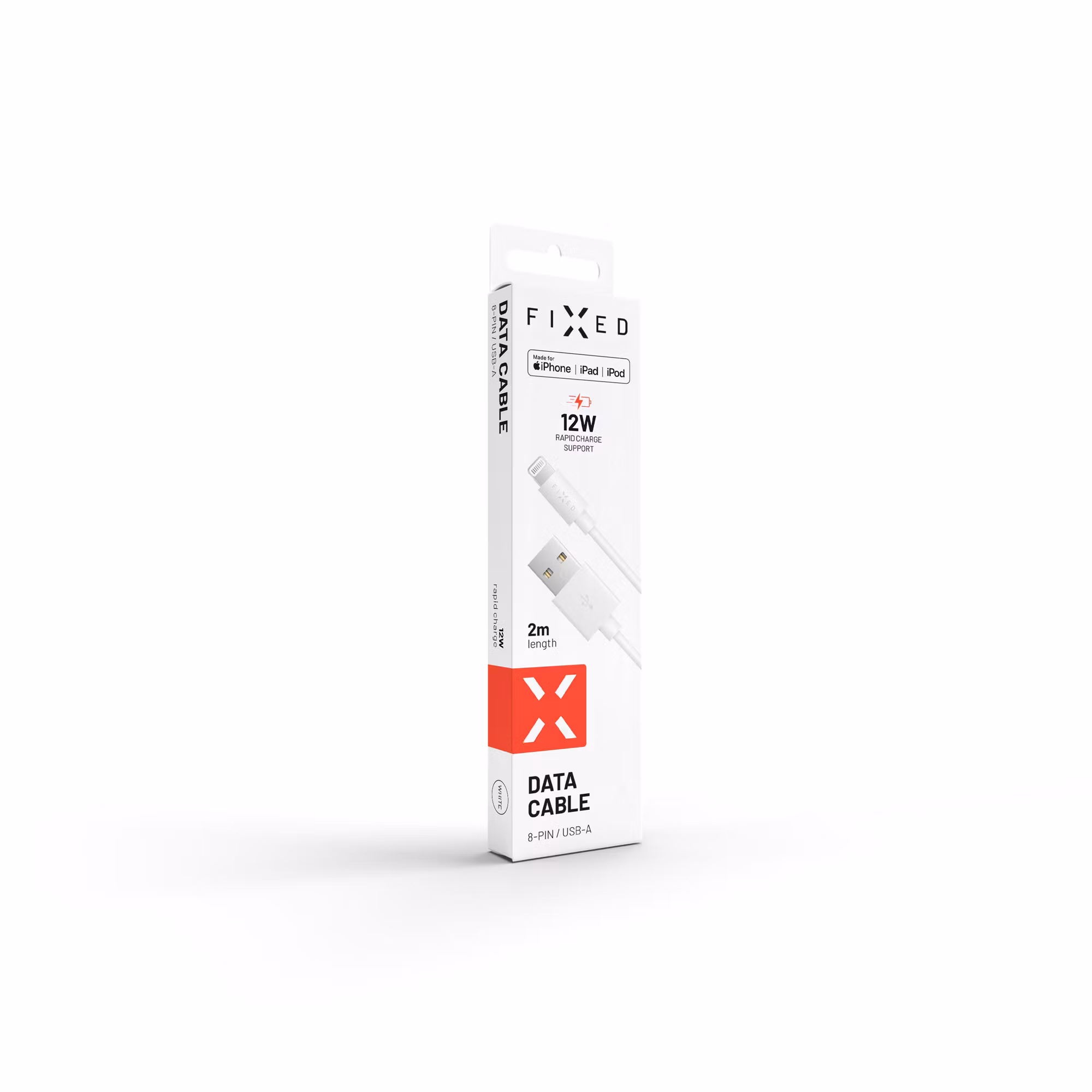FIXED FIXED USB-A till Lightning MFI kabel 2m Vit