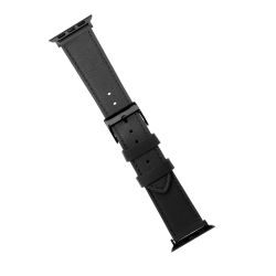 FIXED Åkta läderrem för Apple Watch 38/40/41mm Svart