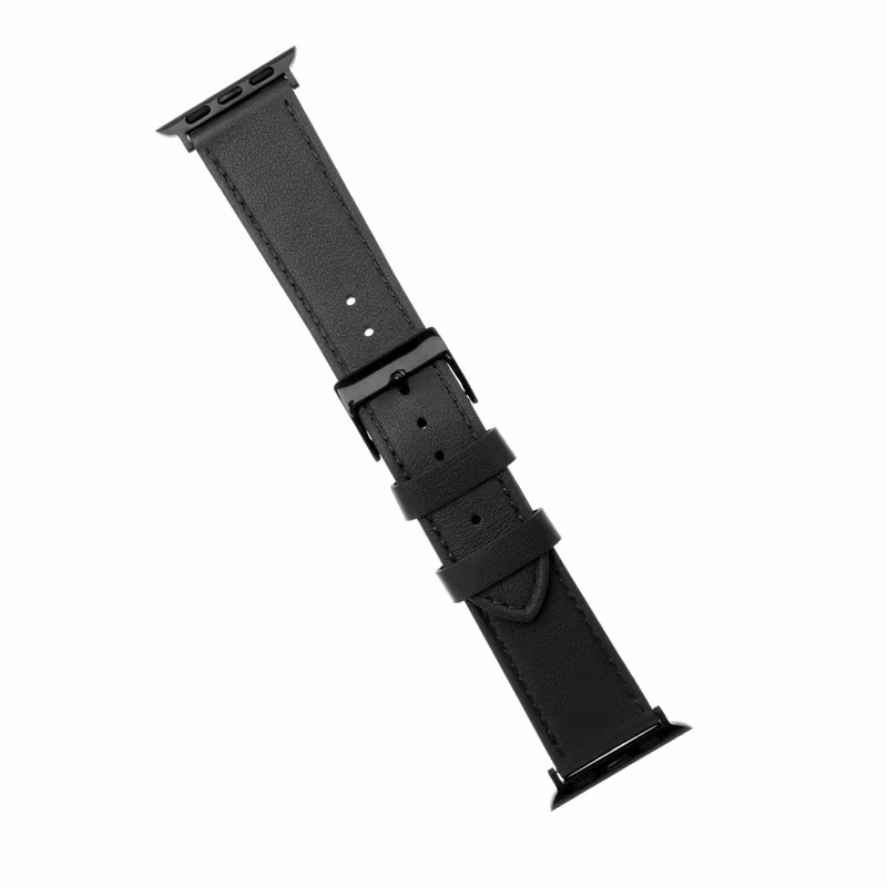 FIXED Åkta läderrem för Apple Watch 38/40/41mm Svart