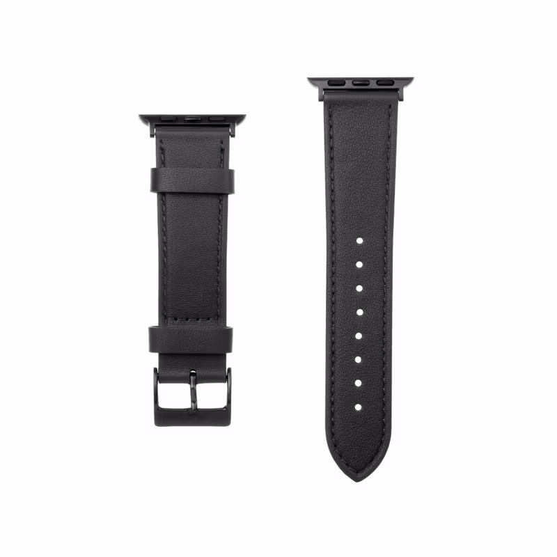 FIXED Åkta läderrem för Apple Watch 38/40/41mm Svart